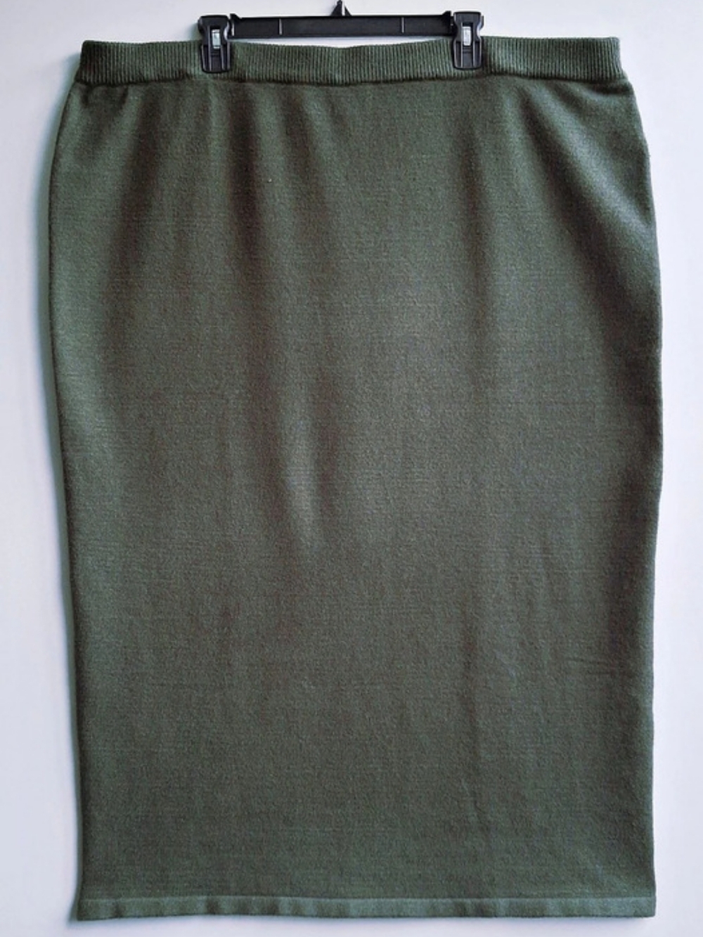 NWT Eloquii Sweater Knit Midi Skirt Olive / Army Green Size: 22/24